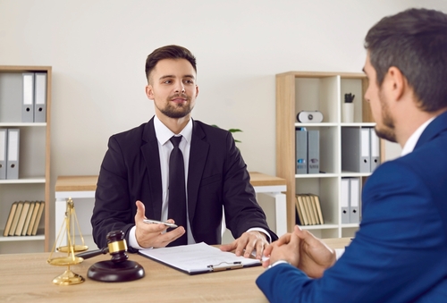 Lawyer,Having,A,Meeting,With,A,New,Client.,Young,Male