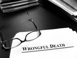 Wrongful,Death,Papers,On,Desk,With,Glasses,For,Legal,Services